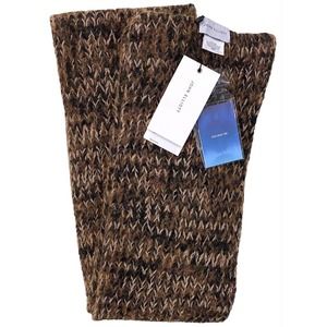 John Elliott Marled Mix Yarn Wool Blend Scarf - Black/Brown